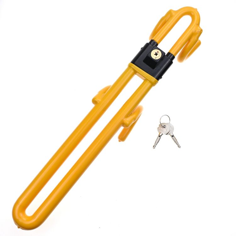 YH1957 Universal Adjustable Double Hook Steering Wheel Lock - Ningbo Hengda Die-casting Lock Factory