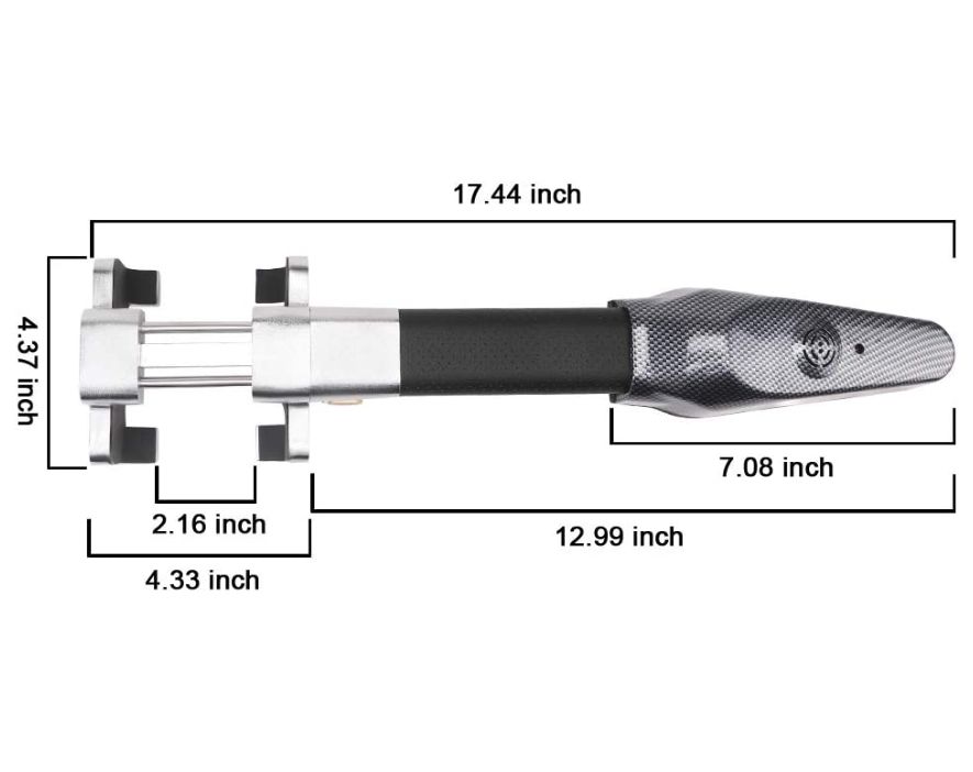 YH1690 Car Alarm Immobilizer with T-Bar Handle Anti-Theft Steering Wheel and Column Lock